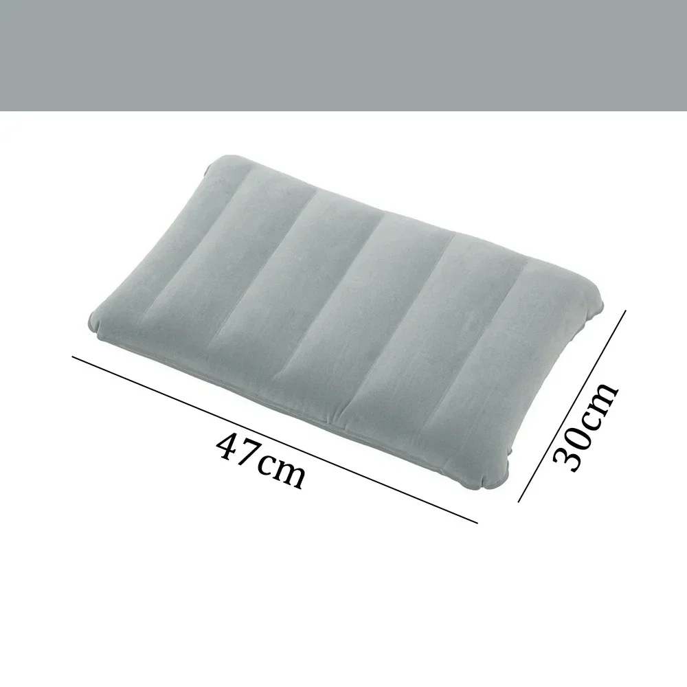 47x30cm Air Cushion Pillows Outdoor Camping Sleep Cushion Folding Square lnflatable Pillows Travel Backrest Plane Head Rest Big