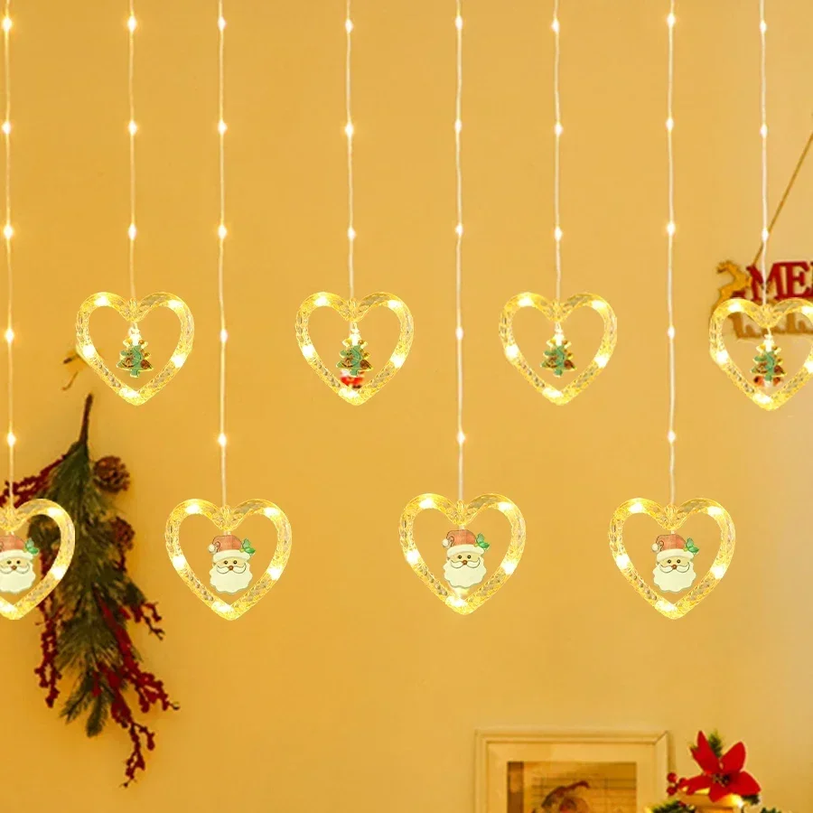 クリスマスLEDカーテンライトストリング、ウィッシュボール、ホリデーウェディングガーランド、ホームルーム用ランプ、パーティーデコレーション、3m