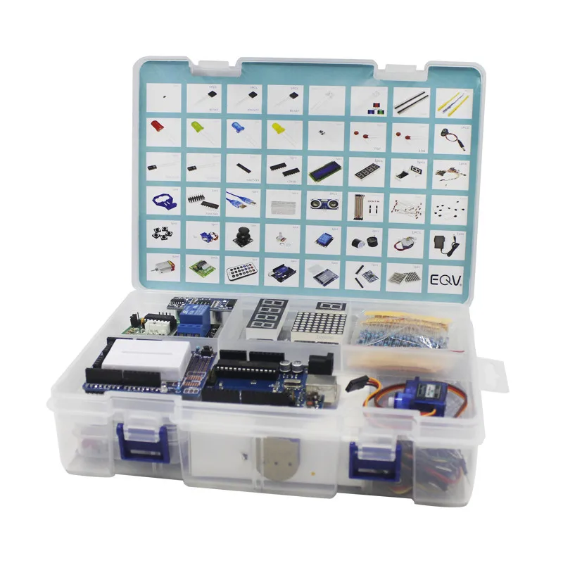 Elego UNO Project Самый полный стартовый комплект для Arduino UNO R3 Mega2560 Nano с учебным пособием / источником питания / шаговым двигателем
