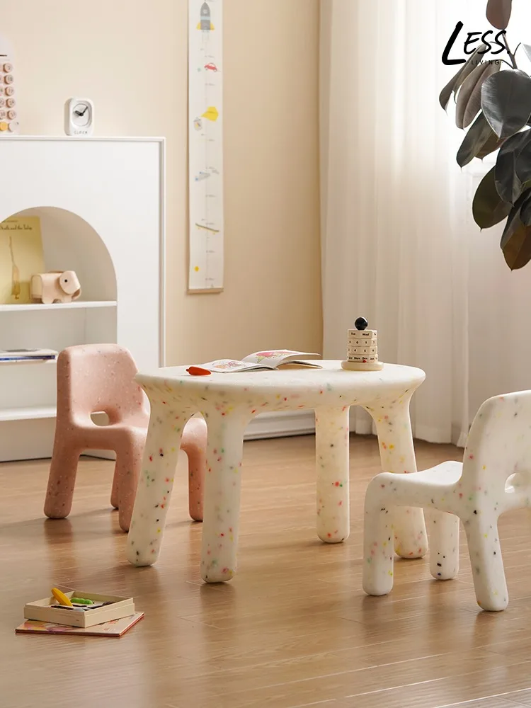 kids study table and chairs toddler table chair stool plastic  Kindergarten Baby Plastic Strong Durable Small Bench Furniture