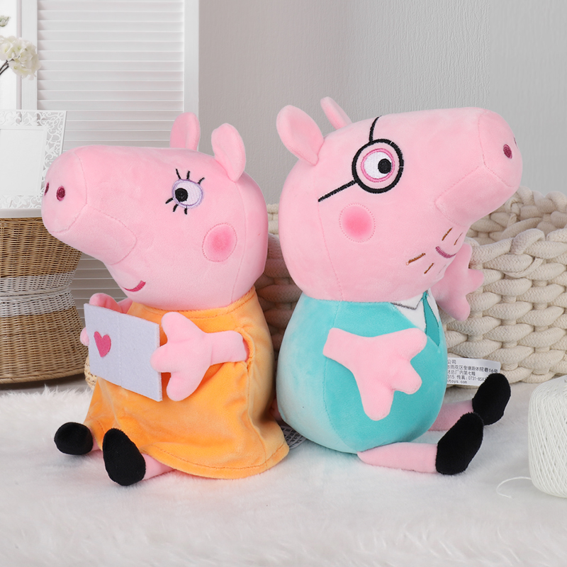 30 cm 12'' Echter Peppa Pig Papa Mama Opa Oma Dinosaurier Teddybär Peppa George Plüschtier Kindergeburtstag Weihnachtsgeschenk