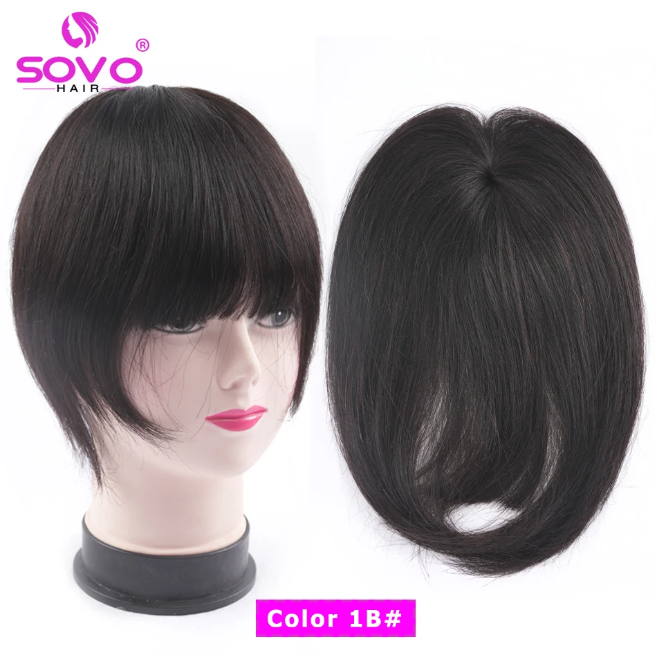 เส้นผมมนุษย์ Bangs คลิปตัด Fringe OverHead Wispy Air บางสีดำสีน้ำตาลสีบลอนด์2คลิปผม Topper Extensions 8.5x7.5cm
