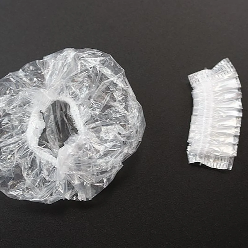 使い捨てプラスチック製防水イヤープロテクター,美容院用,染料シールド,イヤーマフ,アクセサリー,100個