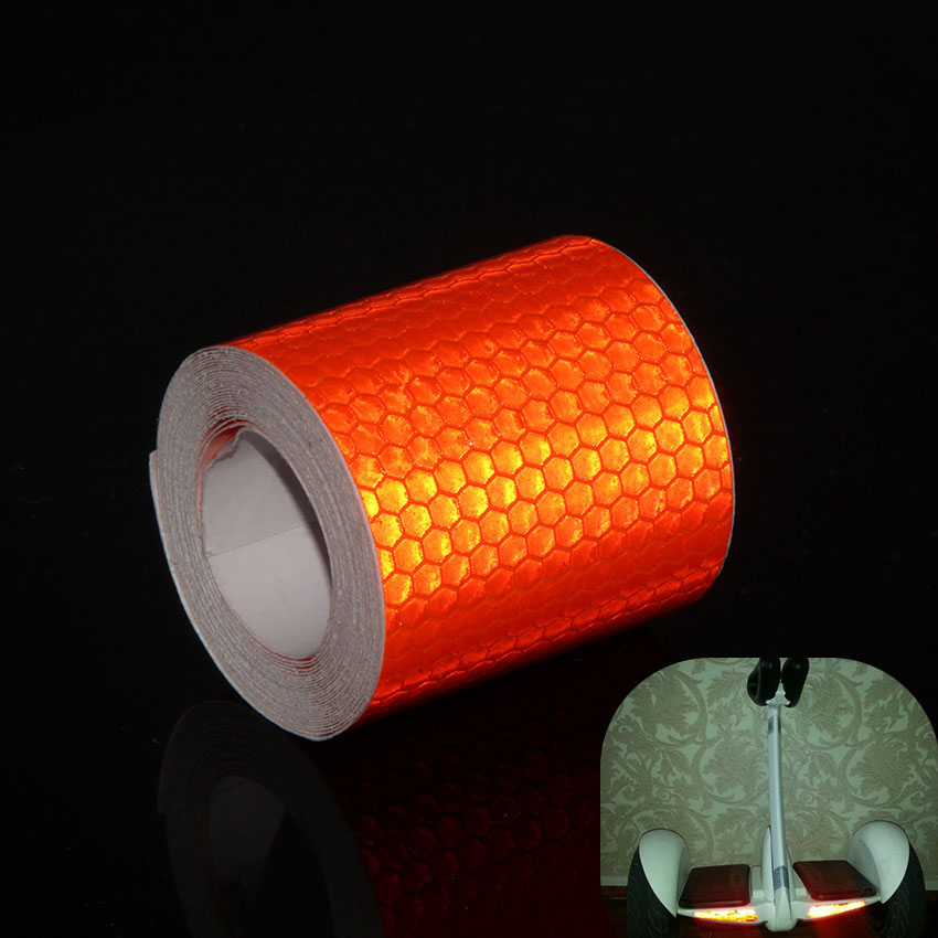 5cm * 5M nastro riflettente per Auto avvertimento di sicurezza decorazione per Auto adesivo arancione riflettore striscia protettiva pellicola adesivi per moto Auto