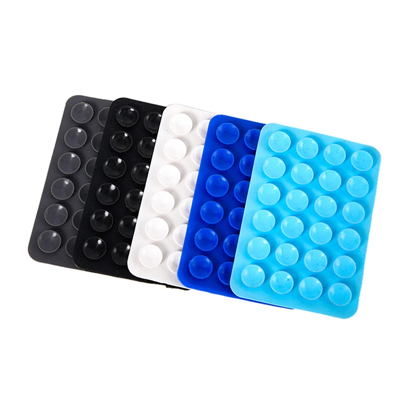 1pc Silicone Suction Pad For Mobile Phone Fixture Suction Cup Backed Adhesive Silicone Rubber Sucker Pad For Fixed
