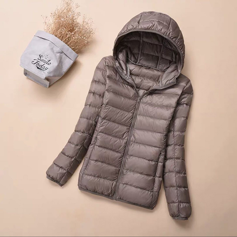 Ultra Licht Winter Witte Eend Donsjack Vrouwen Lichtgewicht Gewatteerde Vrouwelijke Jas Slanke 6XL 7XL 8XL Meisjes Kap Jas 2025 Z1
