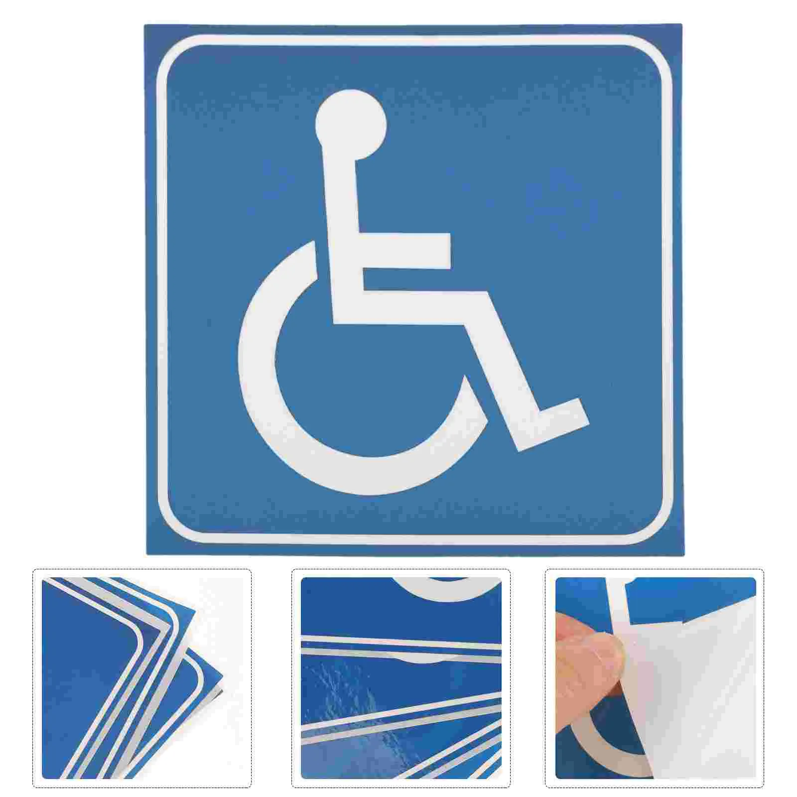   Schild Rollstuhl-Aufkleber für Behinderte im Büro, wasserfeste, selbstklebende PVC-Aufkleber