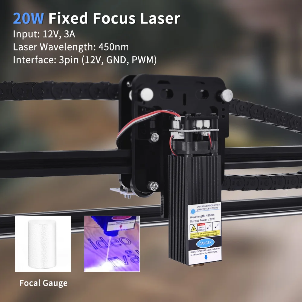 TWOWIN Powful Laser Engraving Machine 20W Working Area 650*500mm Assemble CNC Wood Router Cutting Printer DIY Milling Machine