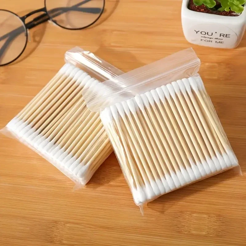 無香料双頭木製綿棒 2000/1000本 |   メイク落としと耳掃除
