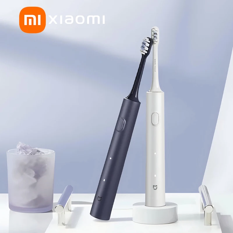 XIAOMI MIJIA-Brosse à dents électrique Sonic T302, aste par USB, étanche IPX8, autonomie de la batterie 150 jours, 4 modes, blanchiment