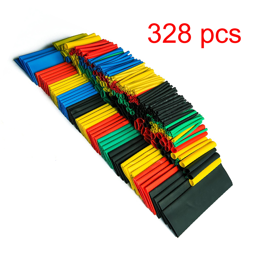 328 Pcs Schrumpf Schläuche 5 Farben 8 Größen Assorted Rohr Wrap Hülse Set Combo