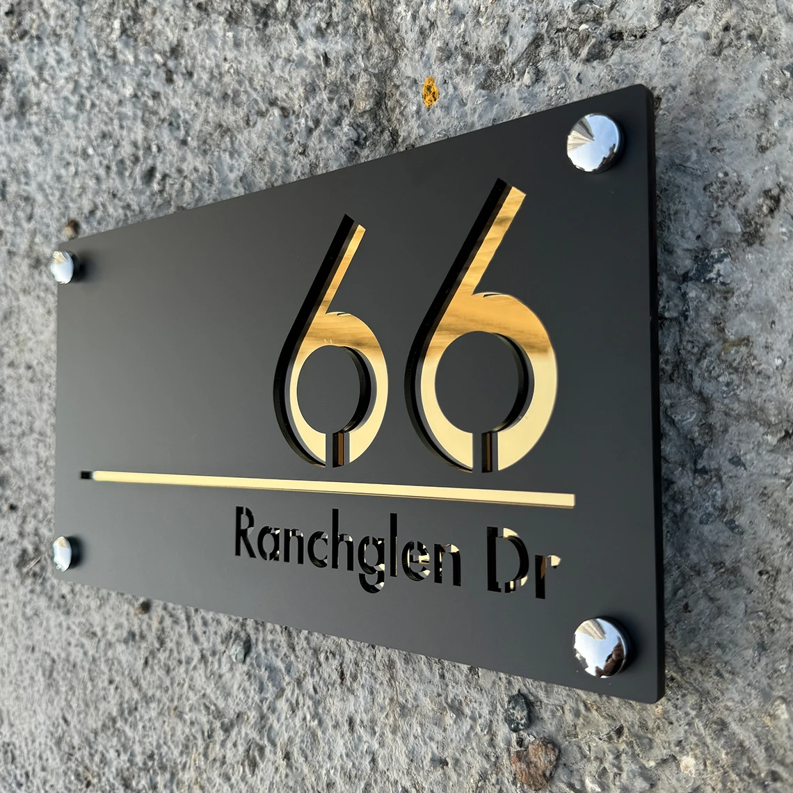 Letrero de números de casa externo grande, placa de número de casa residencial moderna personalizada, corte láser 3D, letrero de calle de números acrílicos
