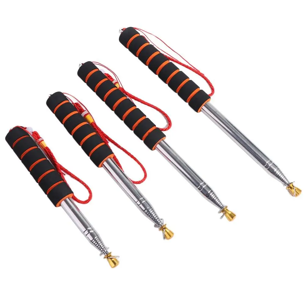 Tourist Stainless Steel Pole Flag Portable Handheld Telescopic Flag Pole Sponge Handle Tour Guide Flagstaff Teachers