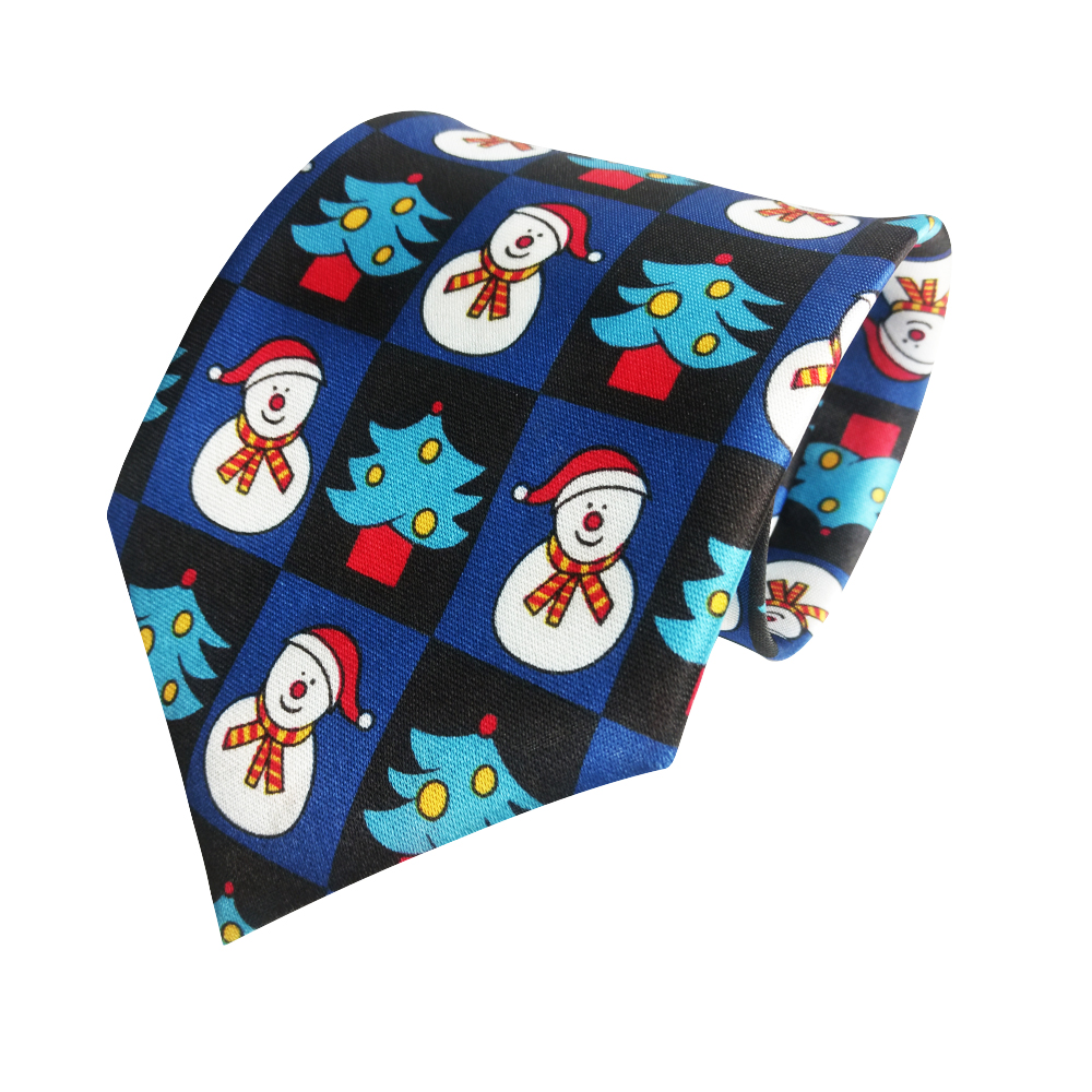 EASTEPIC เนคไทของผู้ชายบาง Christmas Ties สําหรับชายของเล่นเด็ก Holiday Party Santa Claus Xmas Tree Snowflake Snowman