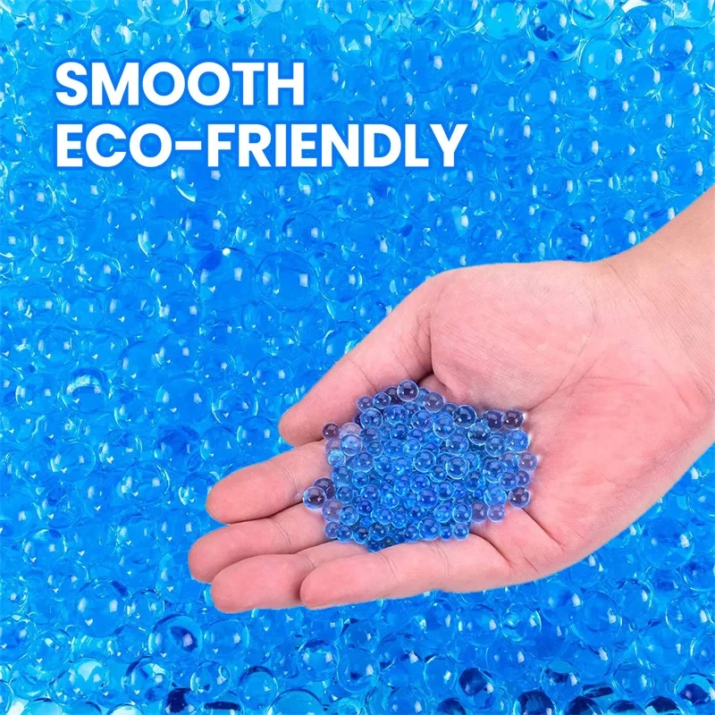 8000 pièces 7-8mm perles d'eau Gel boule pistolet électrique polymère cristal sol Hydrogel Gel polymère croissance boule d'eau mariage décor à la maison
