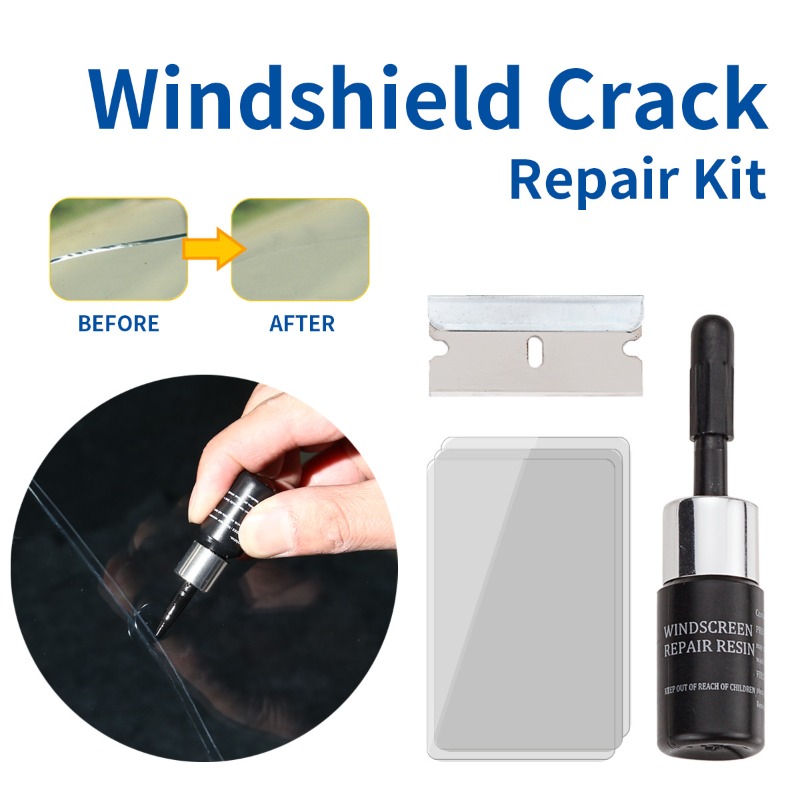 Ferramenta de reparo rachada do pára-brisa do carro DIY Car Window Phone Screen Repair Kit Cola de cura de vidro Auto Glass Scratch Restore