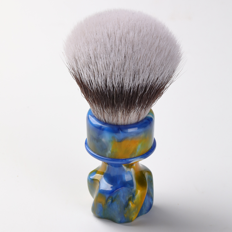 YAQI noche estrellada nueva brocha de afeitar húmeda para hombre de pelo sintético de 28MM