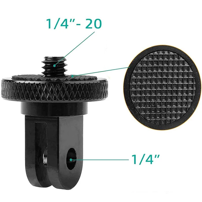 1/4 Screw Converter Mini Tripod Adapter for GoPro 13 12 11 10 9 8 Insta 360 X5 X4 DJI OSMO 360 Action 5 Pro 4 Camera Accessories