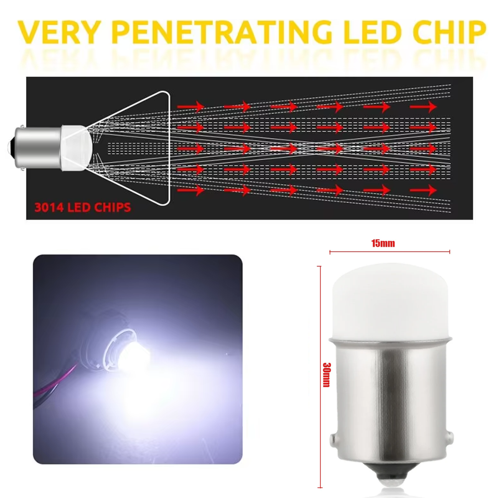 2 piezas 1156 P21W P21 5W 1157 BA15S BAY15D, lámpara LED de señal para coche, luz diurna, 12V, lámpara de niebla para coche, blanco, rojo, amarillo