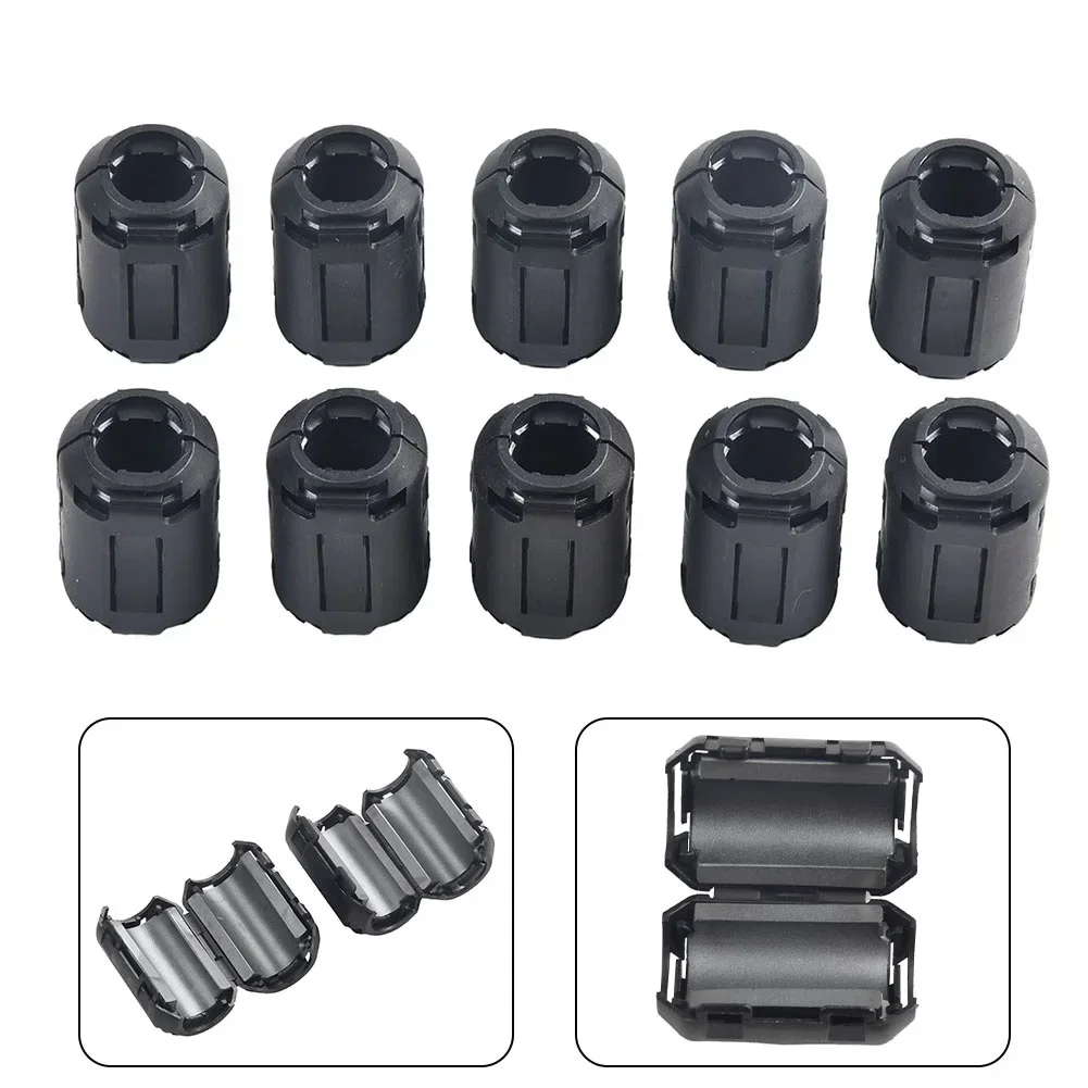 10Pcs TDK Ferrite Core Choke Clip Noise Suppressor Filter Ring Cable Clamp RFI EMI for Audio/Video Cables Power Cord