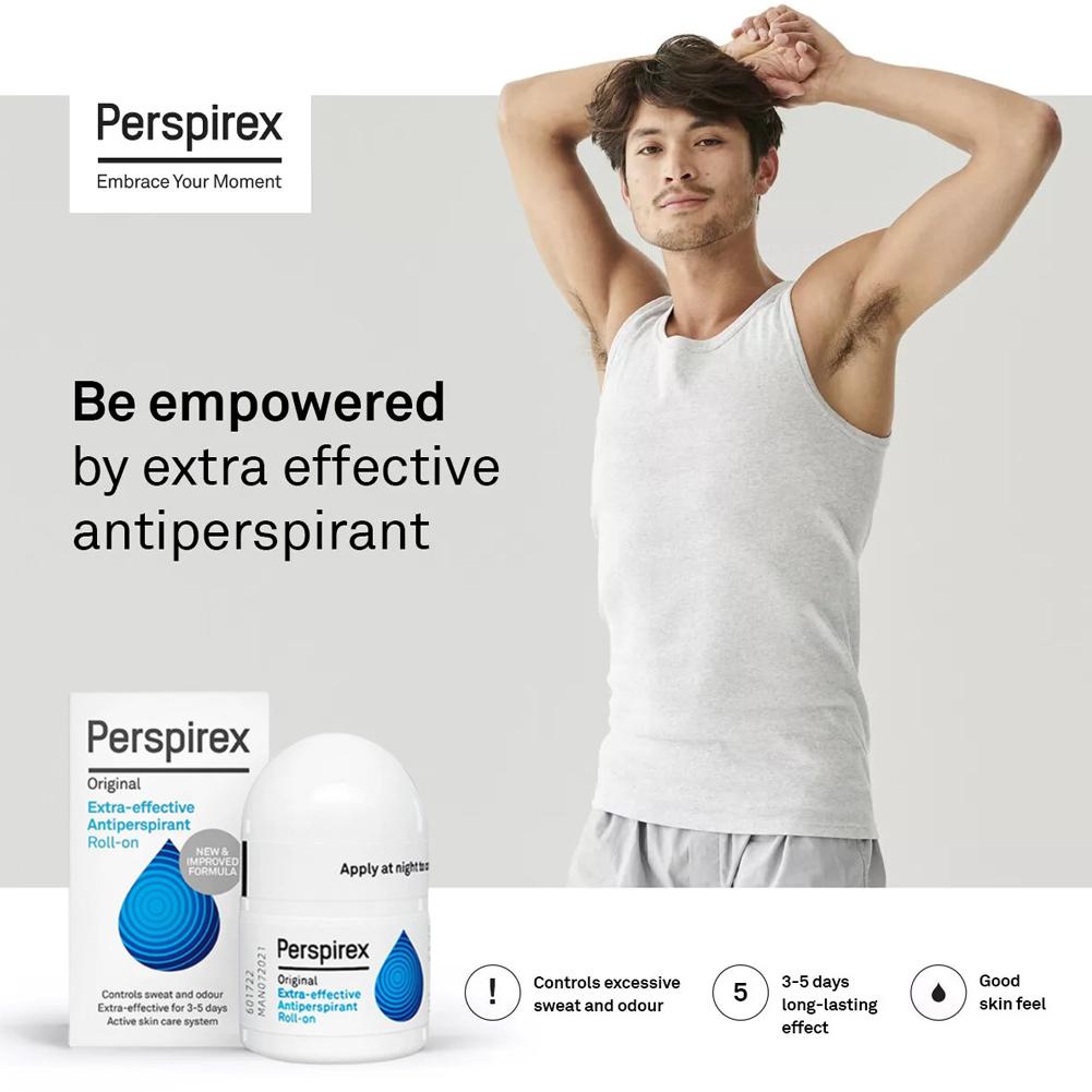 Perspirex Antiperspi Roll On Produto Líquido Forte Confortável à Prova de Suor Loção Anti Suor Fresco As As As As As As Asas Inodoro Cuidados com a Pele