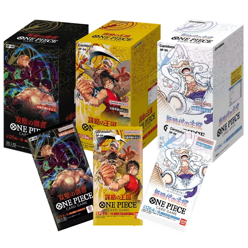 Bandai Original One Piece การ์ดญี่ปุ่น OP06 Zoro & Sanji Trading Booster Box OP05 Luffy การ์ดหายาก OP01-04 การ์ดสะสมของขวัญ