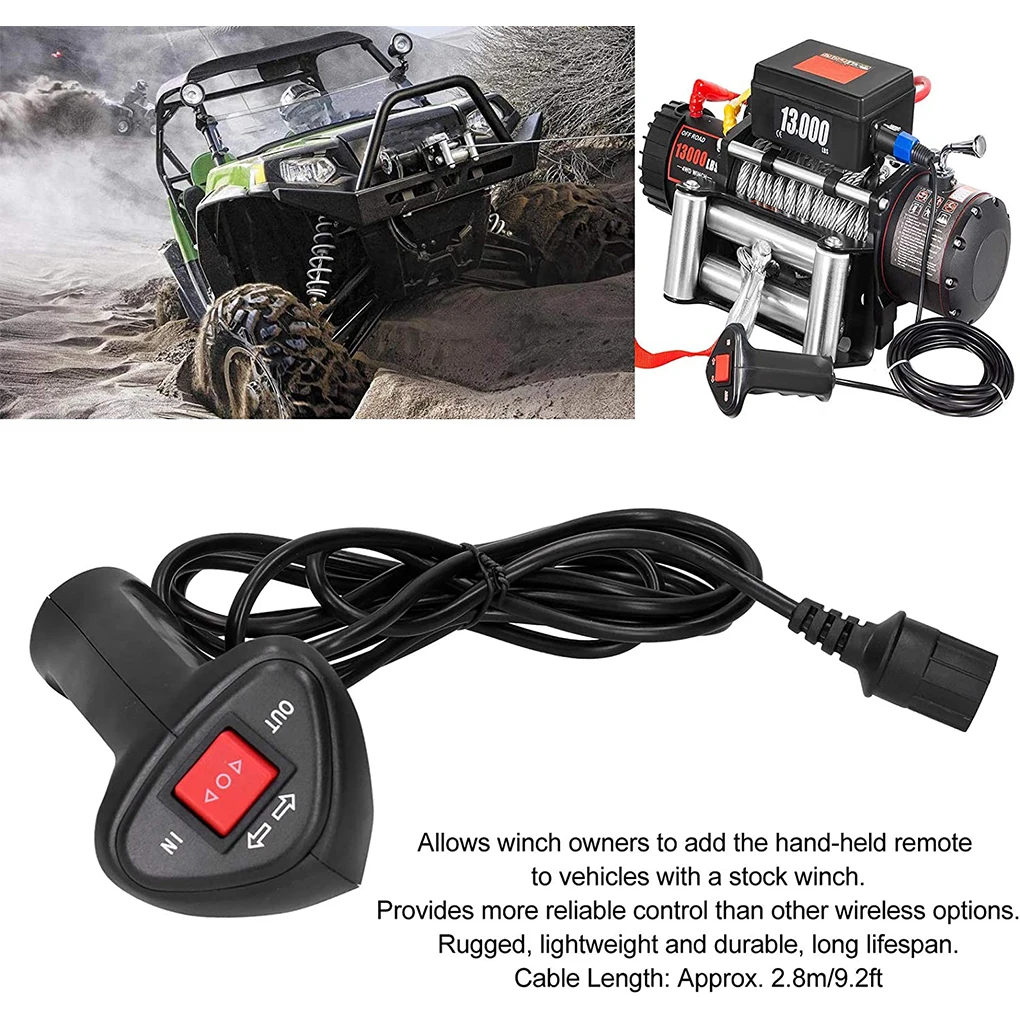 Mando a distancia para cabrestante de coche, interruptor de Control eléctrico Universal de 1,5 m de longitud con Cable, reemplazo de modificación de automóvil