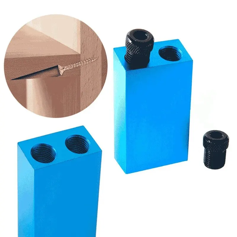 14 st 15 °   Blauwe houtbewerking schuine gatzoeker 7-delige boorregelaar Limiet driepuntsboorgereedschapset voor houtbewerking