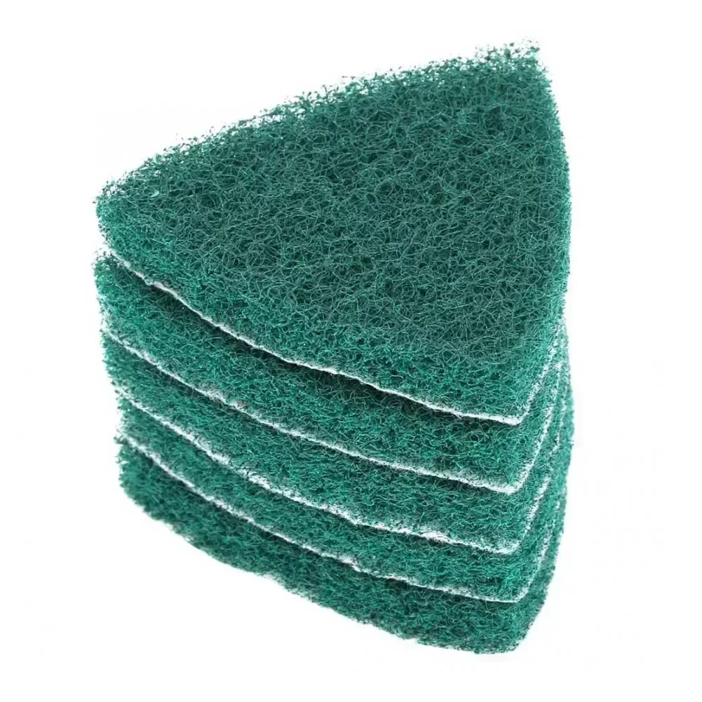 5pcs Triangle Scouring Pad Polishing Pad Self Adhesive Plate Grinding Machine Accessories 13mm Nylon Pad