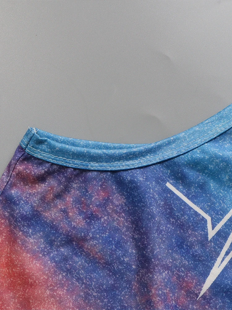 Plus Size Sommer neue Weste Gradient Rundhals ausschnitt Polyester Sommer am besten xl-5xl ärmel los