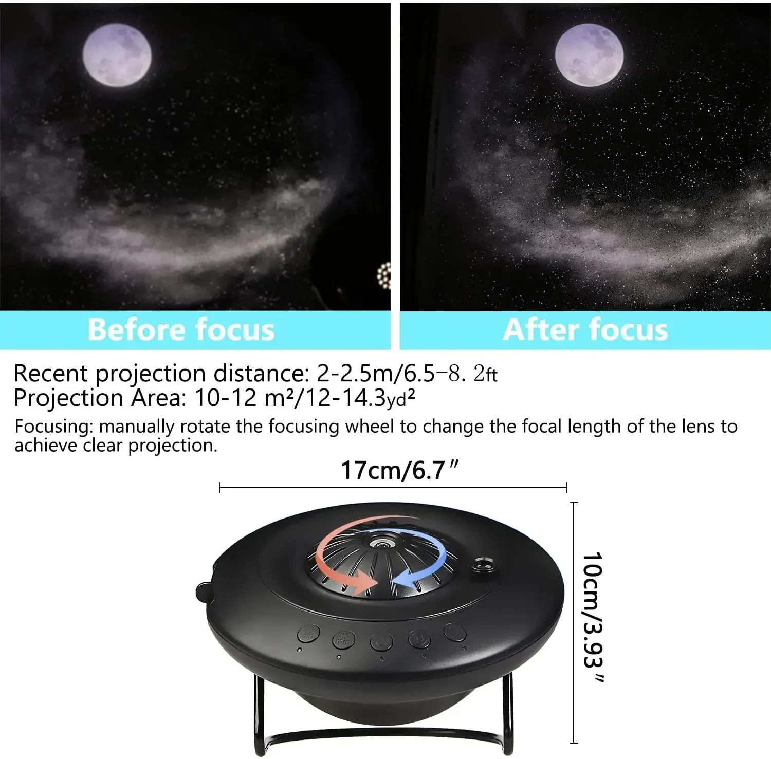 NEU UFO LED Sternprojektor Nachtlicht 8 in 1 Planetariumsprojektion Galaxy Sternenhimmel Projektorlampe für Kinder Geschenk Raumdekoration