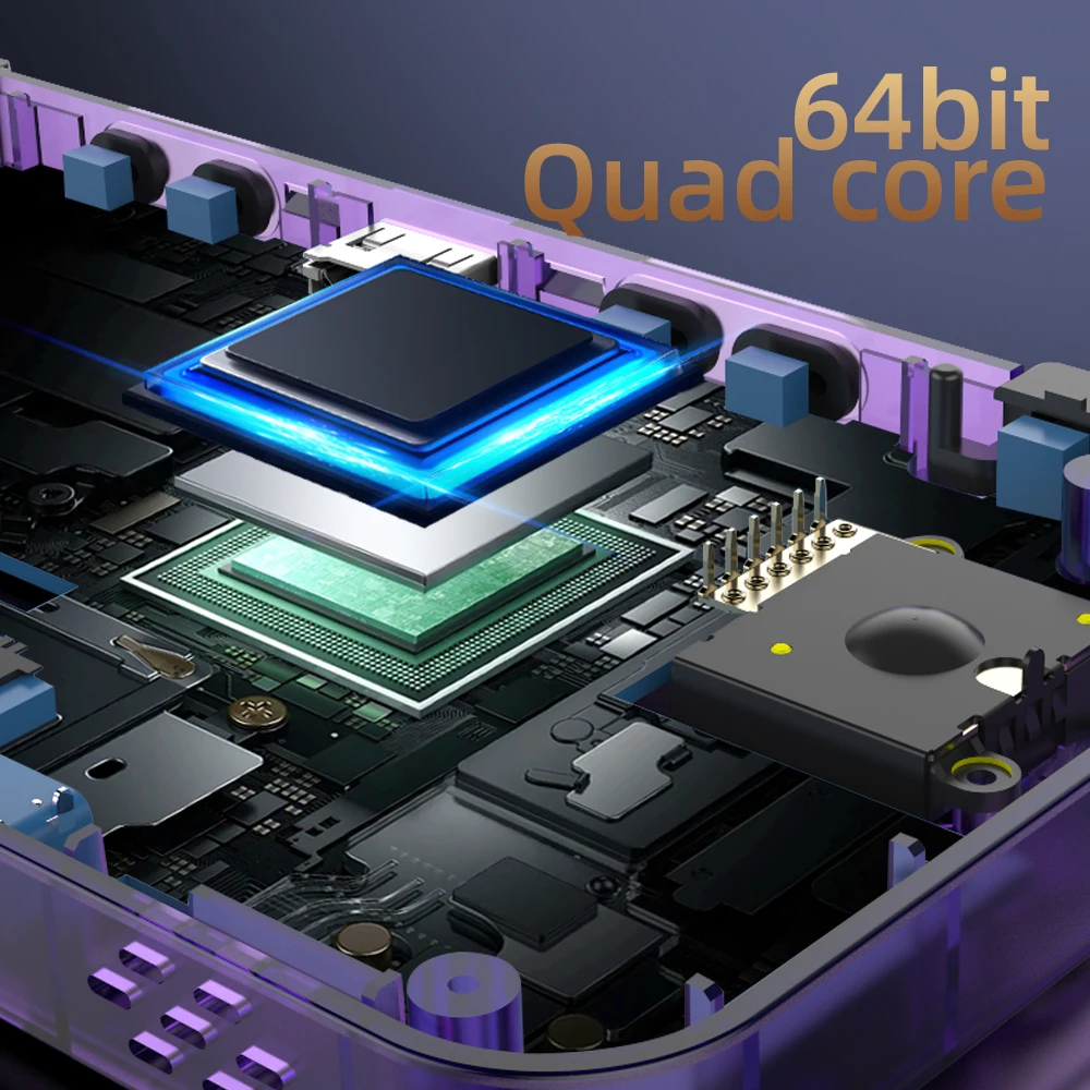 Nueva consola portátil Retro R36H, sistema Linux de código abierto, consolas de juegos clásicas, pantalla IPS de 3,5 pulgadas, reproductor de vídeo portátil de 64G