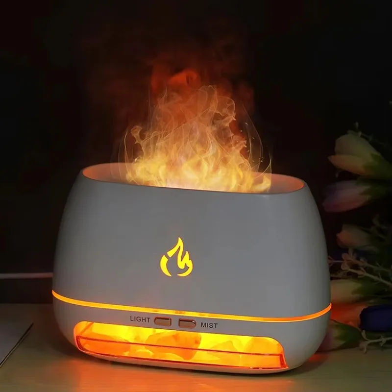 Aroma Diffuser มินิอัลตราโซนิก USB Air Humidifier 3D เปลวไฟ Diffuser น้ํามันหอมระเหย Diffuser Aromatherapy Air Freshener ห้องนอน