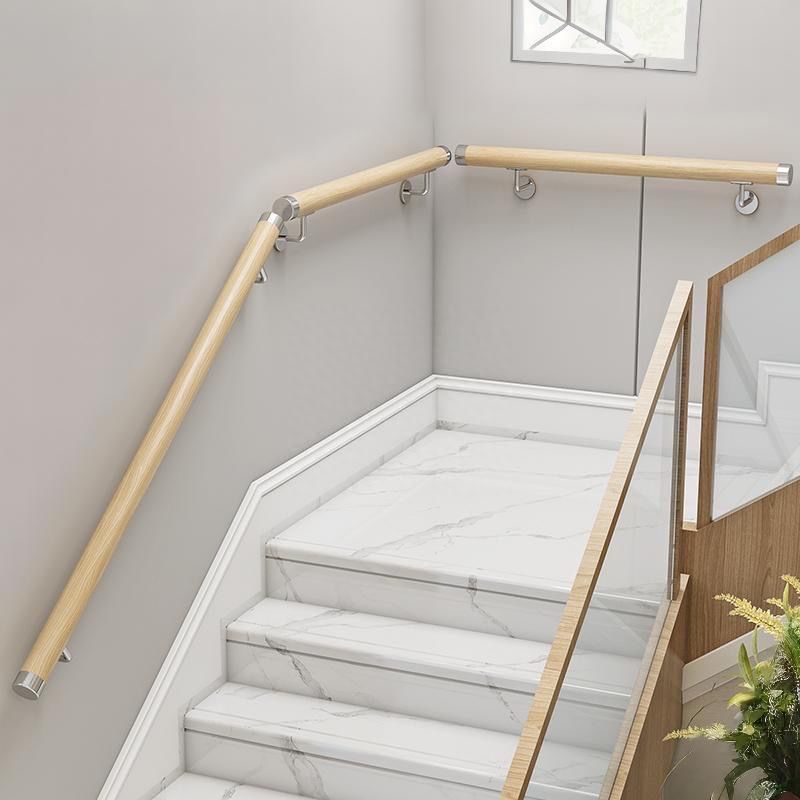 Anti-Slip Solid Wood Handrail-European Wall-Mounted Stair Railing for Elderly Safety Kindergarten/Corridor&Home Indoor Guardrail