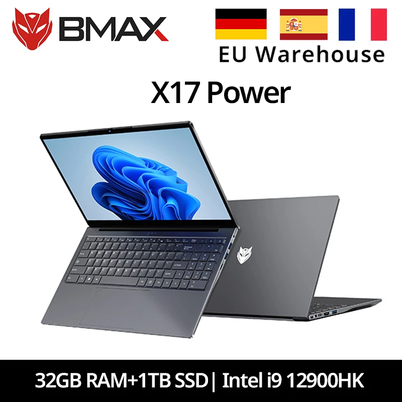 Bmax 15.6 "x17 potência 32gb ram 1tb ssd intel i9 12900hk cpu windows 11 notebook 1920*1080 wifi usb pc bluetooth portátil