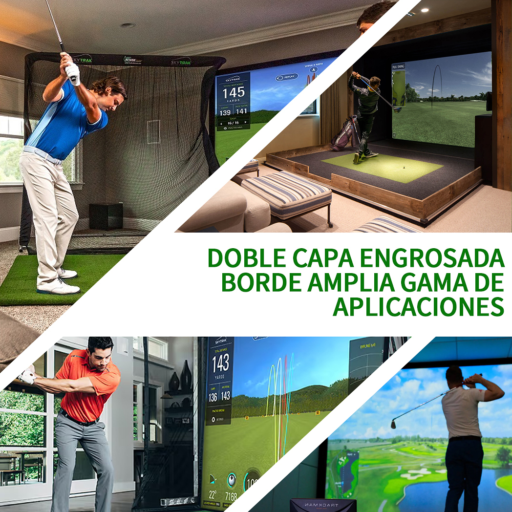Caiton Pantalla de práctica de golf de poliéster HD de 1 pieza: impacto silencioso, duradera, antiestrés, para entrenamiento en interiores/exteriores, varios tamaños