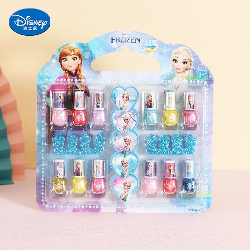 CUTEDisney oryginalne nowe dziewczyny mrożone księżniczka elza kosmetyki zestaw do makijażu real Beauty pudełko do makijażu z pudełkiem dla dzieci prezent gwiazdkowy