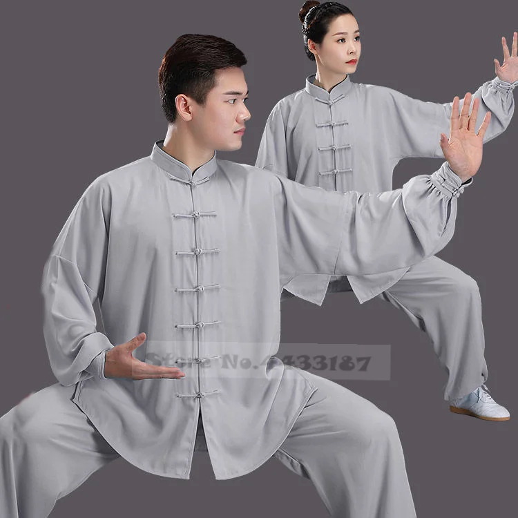 เสื้อผ้าหลวมจีนแบบดั้งเดิม Tang ชุด Kung Fu เสื้อผ้า Retro Oriental Unisex Tai Chi Elastic เอวเหนียว Loungewear 3XL