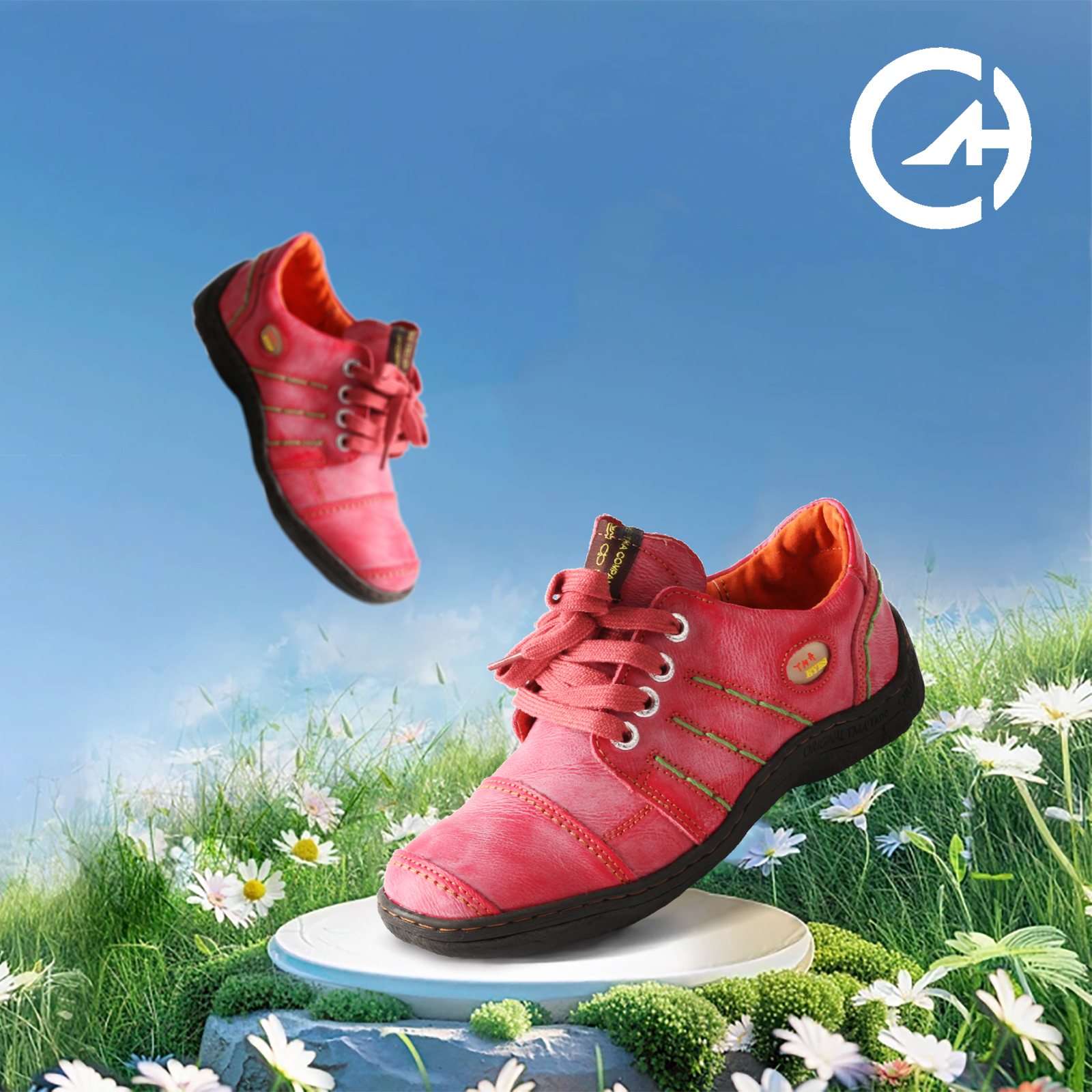 TMA EYES 2024 Herbst Neue Hand Nähen Leder Einfarbig frauen Sneaker