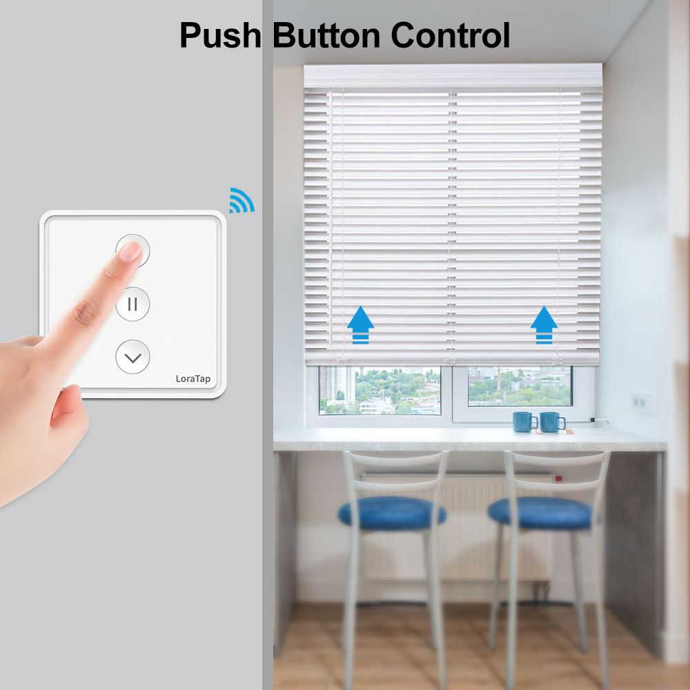 LoraTap persiana enrollable cortinas interruptor de botón Tuya Smart Life Motor eléctrico motor conectado WiFi Alexa Google Home