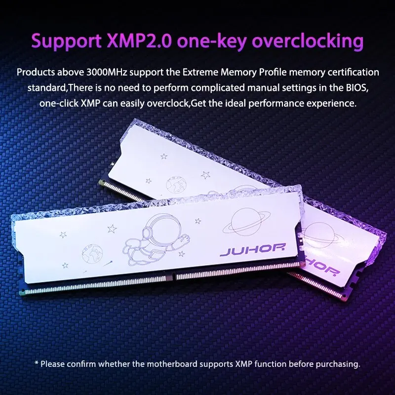 JUHOR RGB DDR4 8GB 16GB 3200MHz Memoria Ram DDR4 RGB DIMM Desktop Gaming Speicher Ram