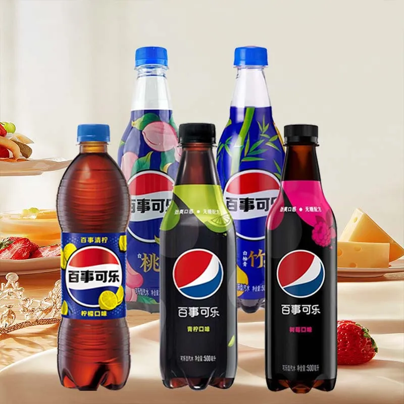 Pepsi Coke 17.65oz(500ml)*3 bottles Peach Oolong,Pomelo and Bamboo,Lime,Sugur Free Lime,Sugar Free Raspberry