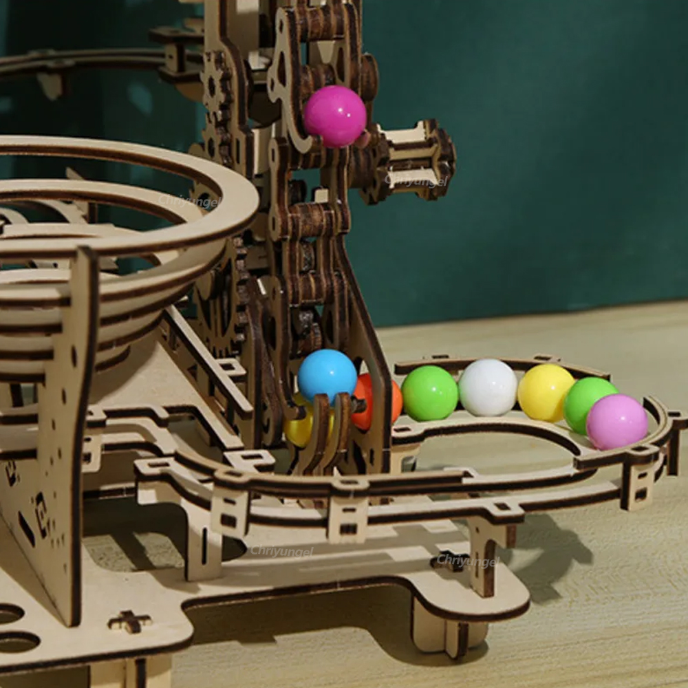 3D 木製パズル DIY 組立機械モデル構築キットマーブルランセットクラフト STEM キット家の装飾ギフト大人子供