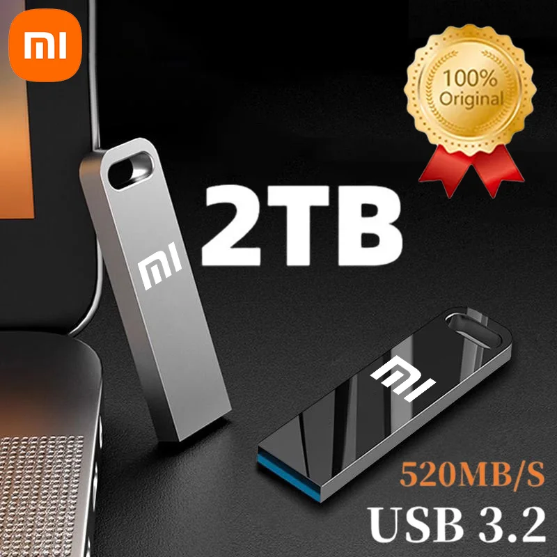 Xiaomi 2TB USB 3.2 Flash Drive High Speed Phone Data Transfer Portable Metal U Disk TypeC Memory Stick Waterproof SSD Storage PC