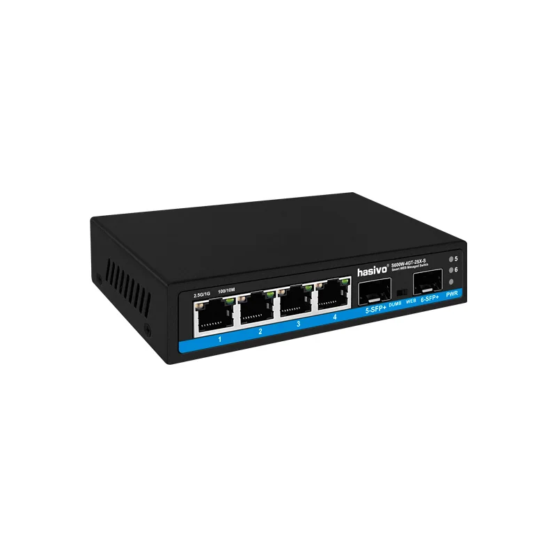 El web elegante gestionó el conmutador RJ45 de 4 puertos 2.5Gbps con 2x10G SFP+ 10Gbps