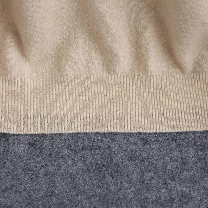 Jersey de lana merina con cuello en V para hombre, suéter cálido de primera línea listo para usar, Top de punto básico informal de negocios, otoño e invierno, 100%