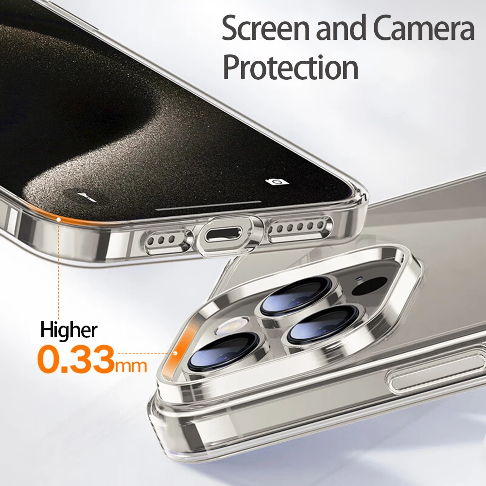 Luxus Transparent Fall Für iPhone 16 15 11 12 13 14 Pro Max Weiche TPU Silikon Für iPhone XR XS max 8 Plus Zurück Abdeckung Klar Fall