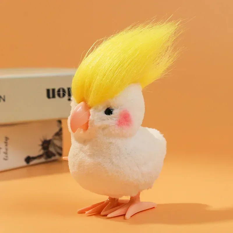 子供のためのカモの形をしたジャンプおもちゃ,かわいいジャンプオウムのおもちゃ,時計仕掛けのおもちゃ,黄色いジャンプチキン,シミュレーションぬいぐるみ,ヴィンテージのおもちゃ,ギフト,新しい