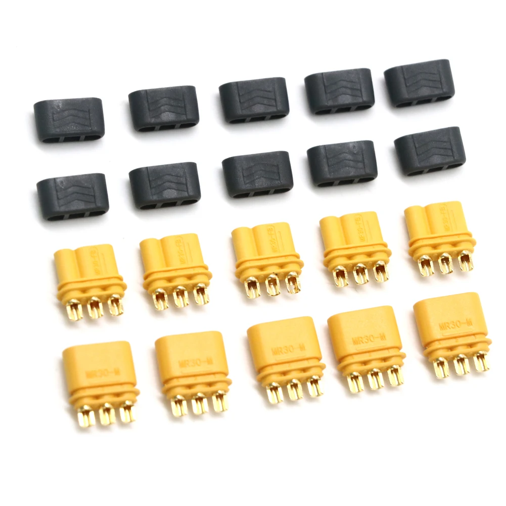 5/10/50 pares AMASS MR30 conector macho hembra con conector de funda para RC Lipo batería RC multicóptero avión