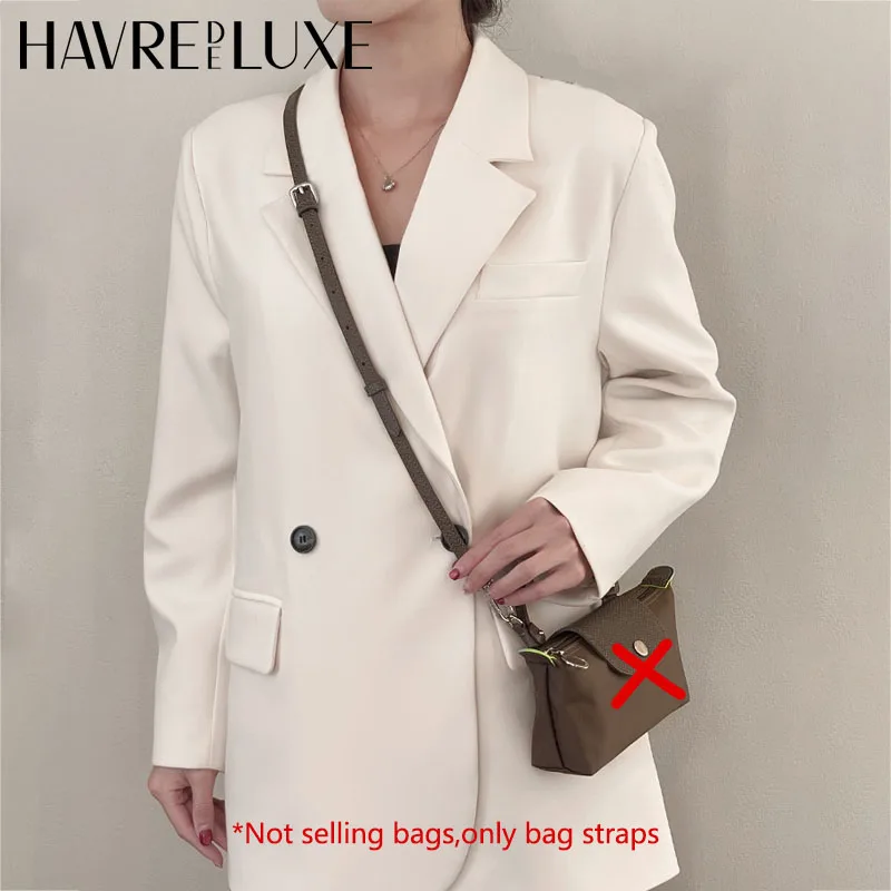 Cowhide Leather Crossbody Bag Shoulder Strap Fit for Longchamp Terra mini Replacement without punching modification Accessories